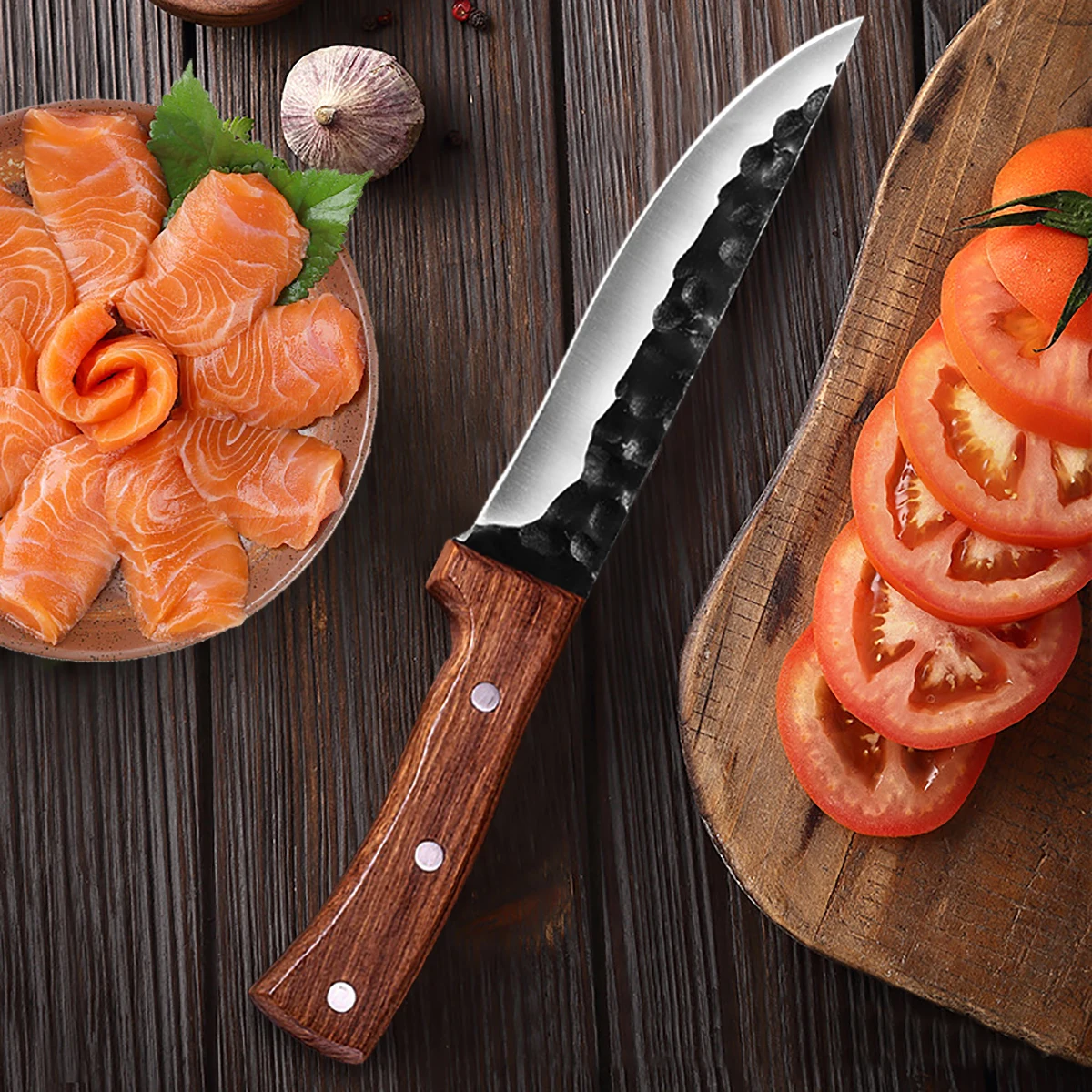 Forged Kitchen Chef Knife Stainless Steel Camping Meat Cleaver Hunting Knife Fish Fruit Vegetables Professional Boning Knife