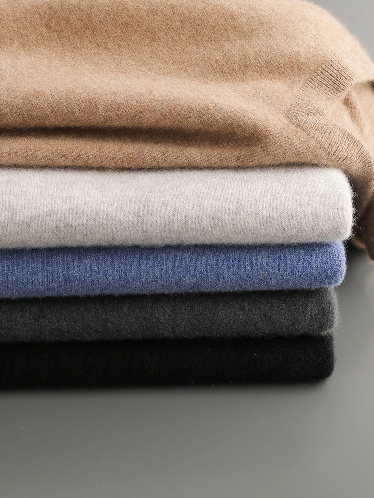 Men Wool V-neck Sweater Vest Pullover Autumn Winter Basic Casual Cashmere 100% Merino Wool Knitted Soft Sleeveless Waistcoat Top 5