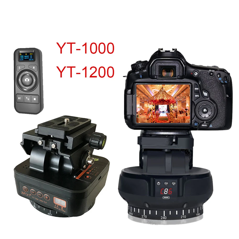 Zifon Yt1000 Yt1200 Rotation Panoramic Remote Control Pan Tilt