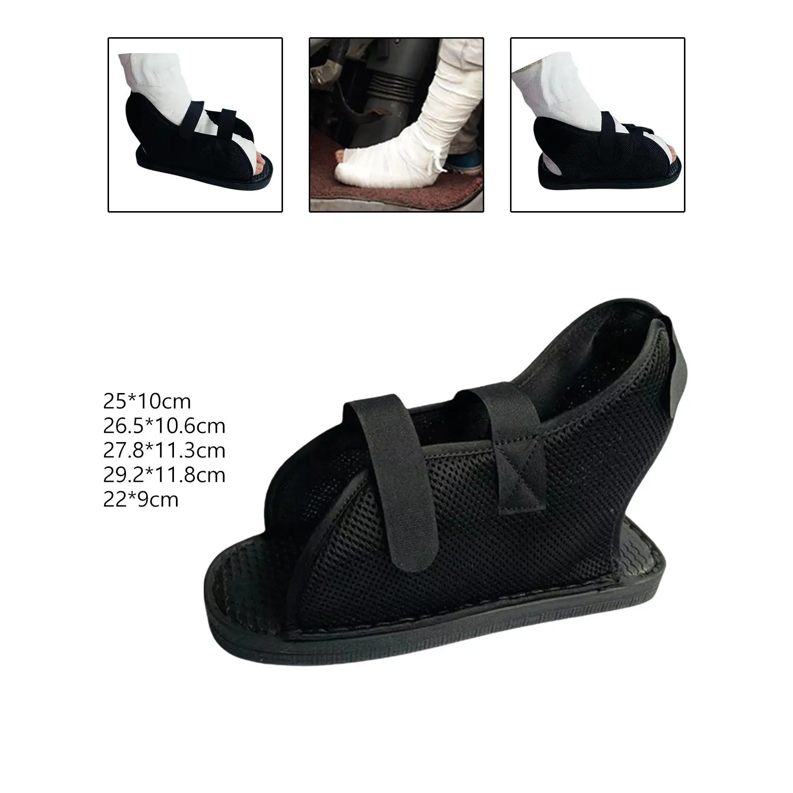 Post OP Shoe Foot Cast Orthopedic Fracture Support Protection Post Boot Shoe Foot Fracture Support Open Toe Plaster Cast Shoe