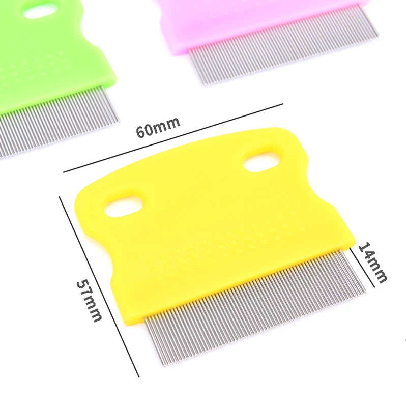 6Styles Stainless Steel Terminator Lice Comb Kids Hair Rid Headlice Super Density Teeth Remove Nits Comb Nit Free, travel hair comb