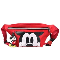 Disney children fashion waist bag boy girl cute cartoon kindergarten shoulder bag coin purse wild princess chest bag mickey bag 1