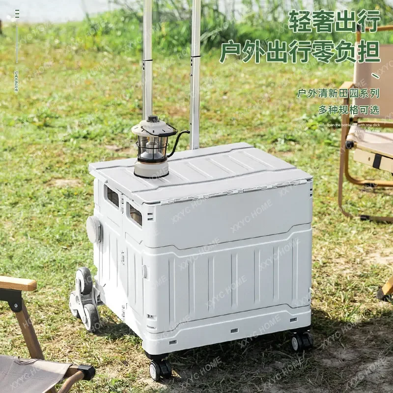 

Luggage Trolley Supermarket Folding Shopping Cart Climbing Portable Vegetable Basket Lever Car Household Hand Buggy