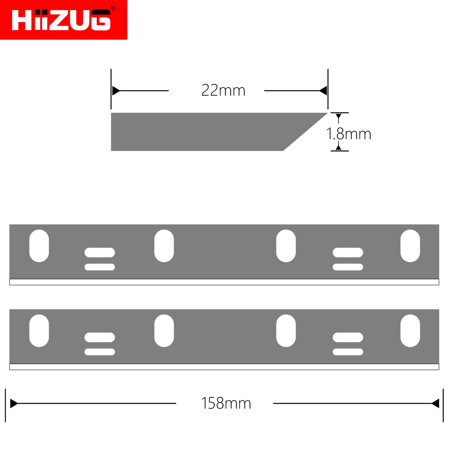 158mmx22mmx1.8mm HCS Planer Blades for Delta JT160 37-070 072 372 Porter Cable PC160 JT PC37072 Triton TSPL152 Axminster WP150 planer blades