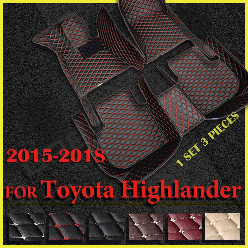 

Car Floor Mats For Toyota Highlander Five Seats 2015 2016 2017 2018 Custom Auto Foot Pads Carpet Cover Interior Accessories