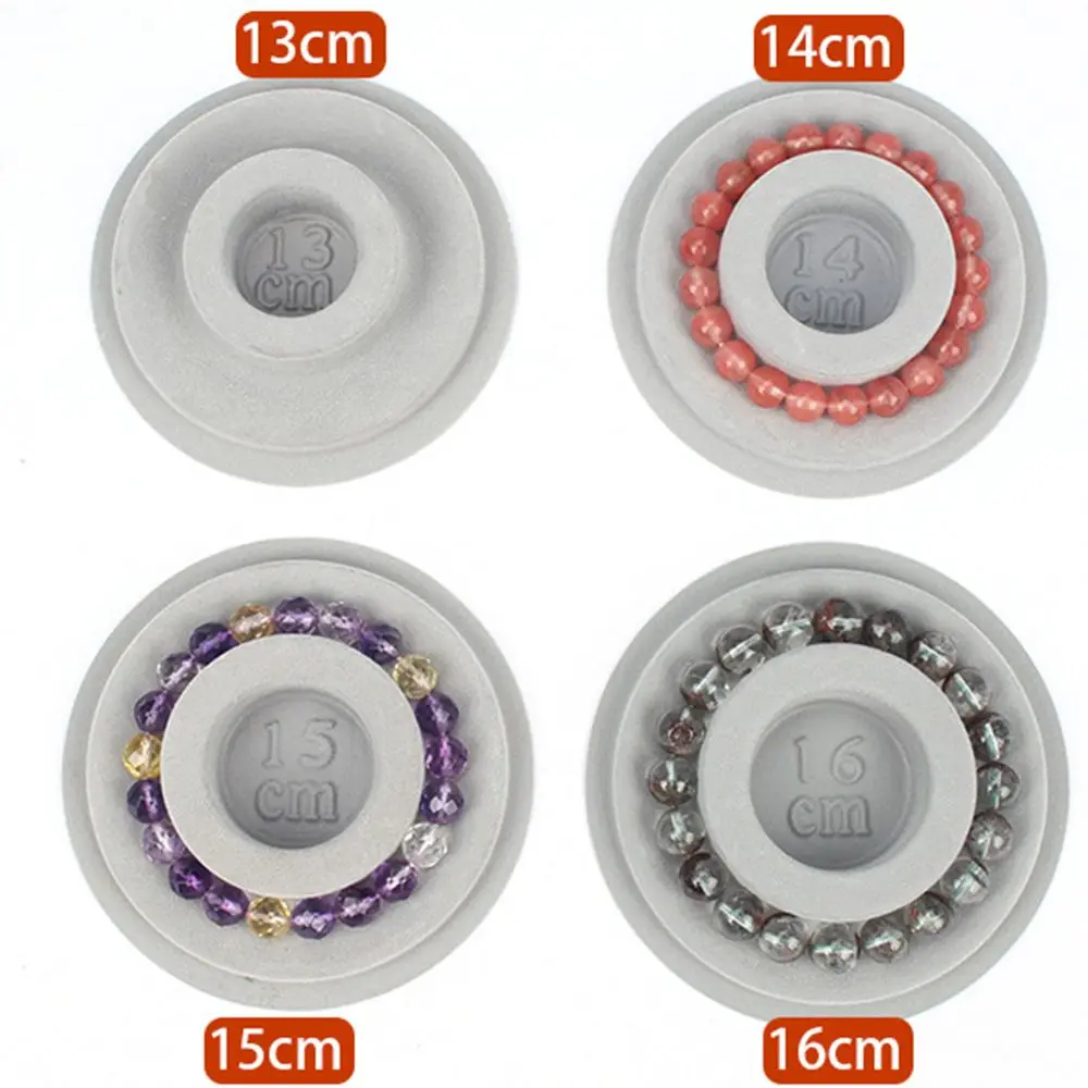 Grey Flocked Bead Jewelry Tray Organizer