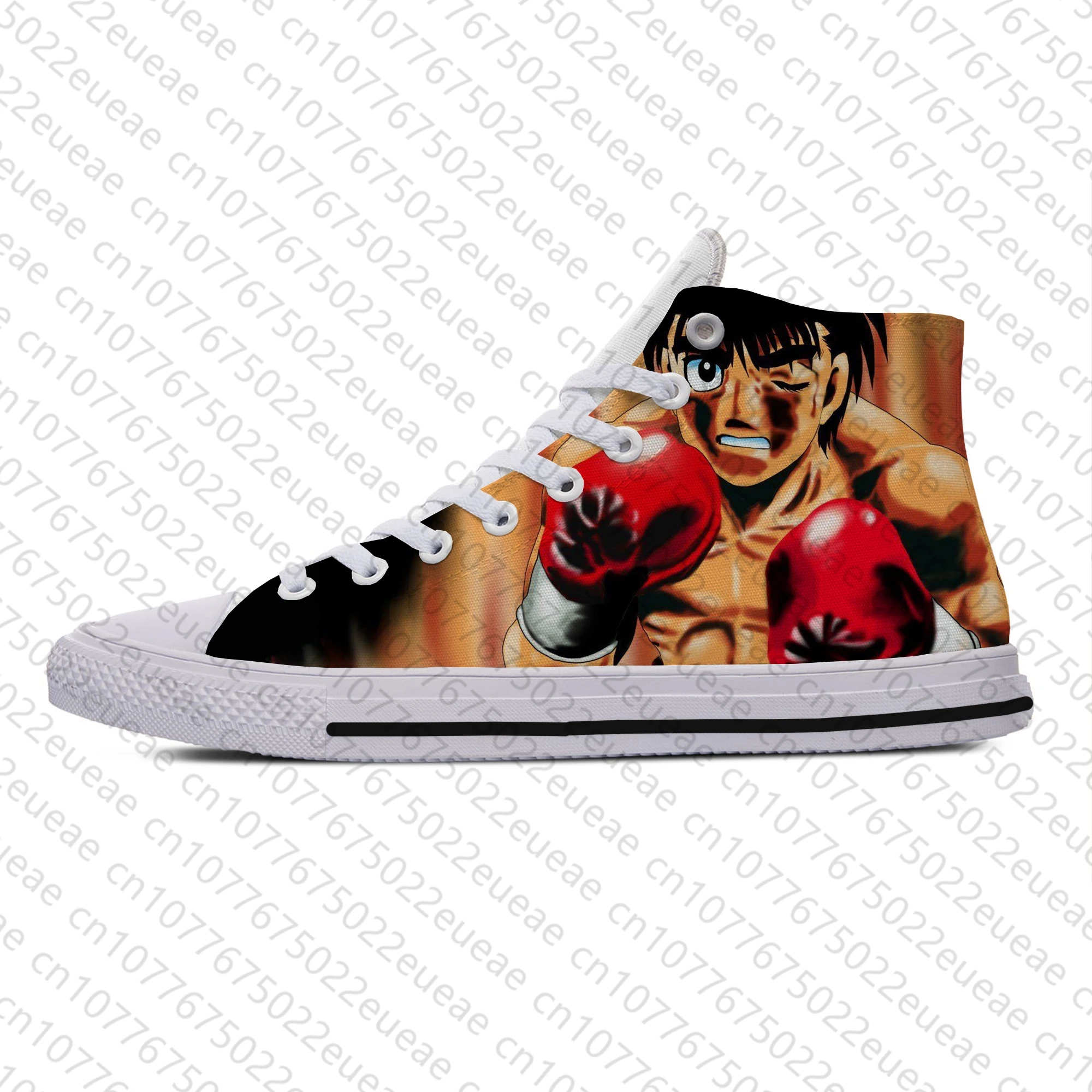 Hot Summer Women Men Japan Anime Hajime No Ippo Shoes Lightweight Leisure Comfortable Canvas Shoes High Top Classic Board Shoes 4