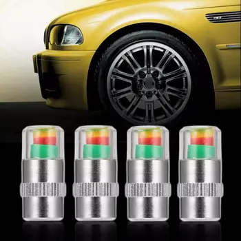 Indicatore di Pressione Pneumatici Auto con Allarme, 1 Pezzo, Tappo Valvola con Manometro, Accessori Auto, Tappi Manometro Pressione Pneumatici Utili