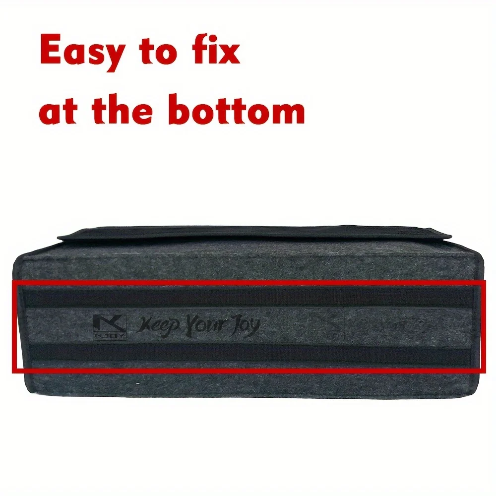 Car Trunk Organizer Large Anti Slip Compartment Boot Storage Soft Felt Box Accessories