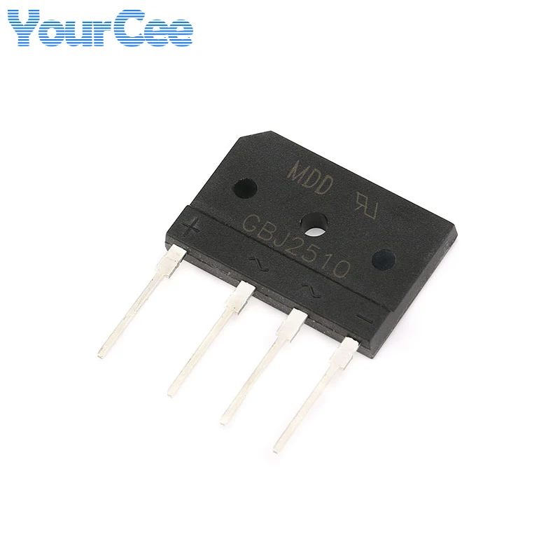 5pcs/1pc GBJ2510 25A 1000V Flat Silicon Bridge Rectifier