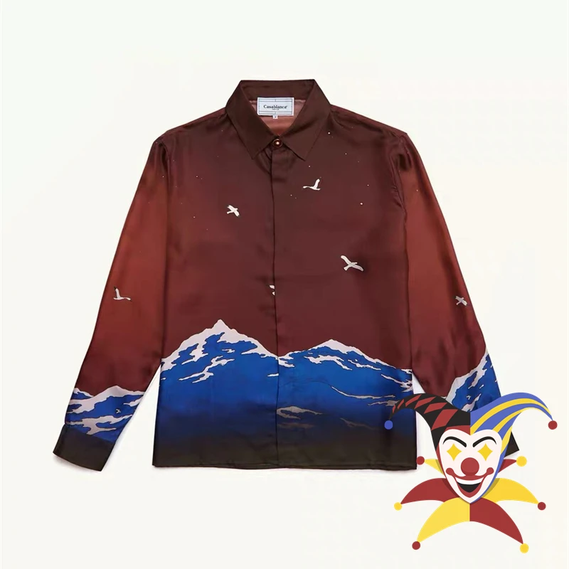 

Sea Wave Silk Casablanca Shirt Men Women Hawaii Beach Shirts