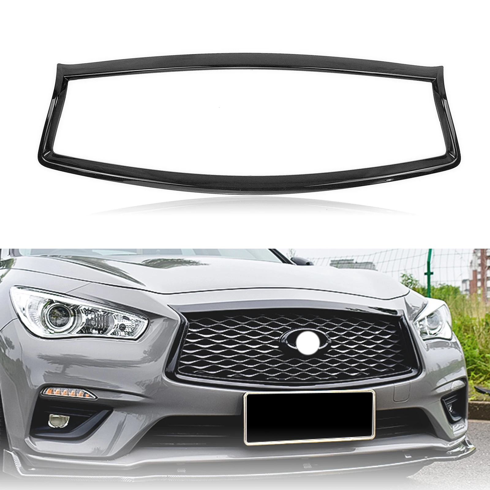 ForInfinitiQ50Q50S20142017FrontGrilleGrillTrimOverlayCover