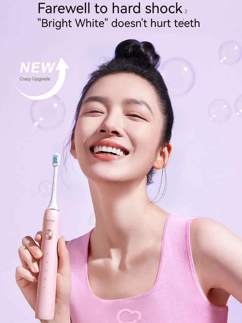 SOOCAS X3S Ultrasonic Electric Toothbrush IPX7 Waterproof Adult X3U Upgrade Smart Sonic Tooth Brush Upgraded USB Fast Chargeable 2