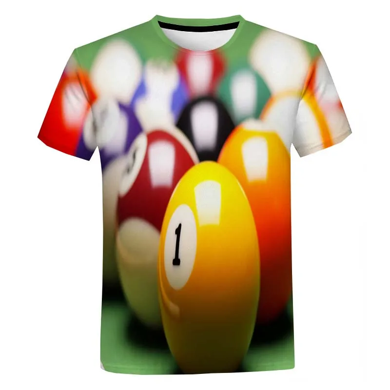 

2023 Summer Game Pool 3D Print Men Women Round Neck T-Shirt Boys Girls Harajuku Fashion Short Sleeve Tops