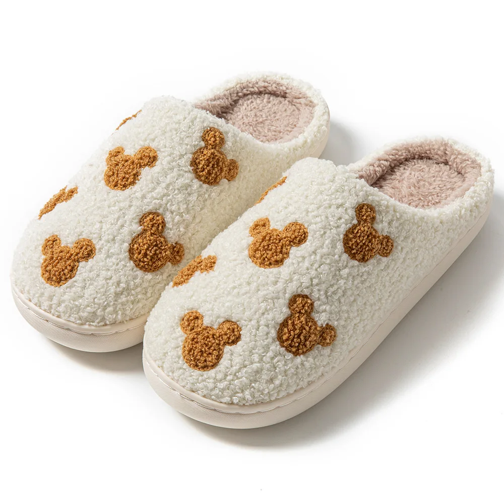 Fashion House Slippers for Women Men Winter Warm Home Comfy Shoes Cute Cartoon Indoor Slides Soft Sole Shoes Christmas Gifts 2