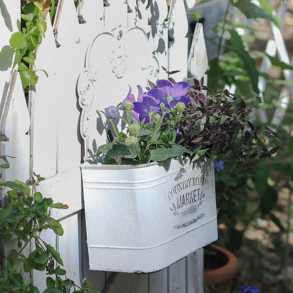 3 Pezzi di Fioriere Murali in Metallo Porta-Piante Sospese con Corda Vasi di Fiori Interno Balcone Giardino Decorazione Murale Verticale | Leroy Merlin