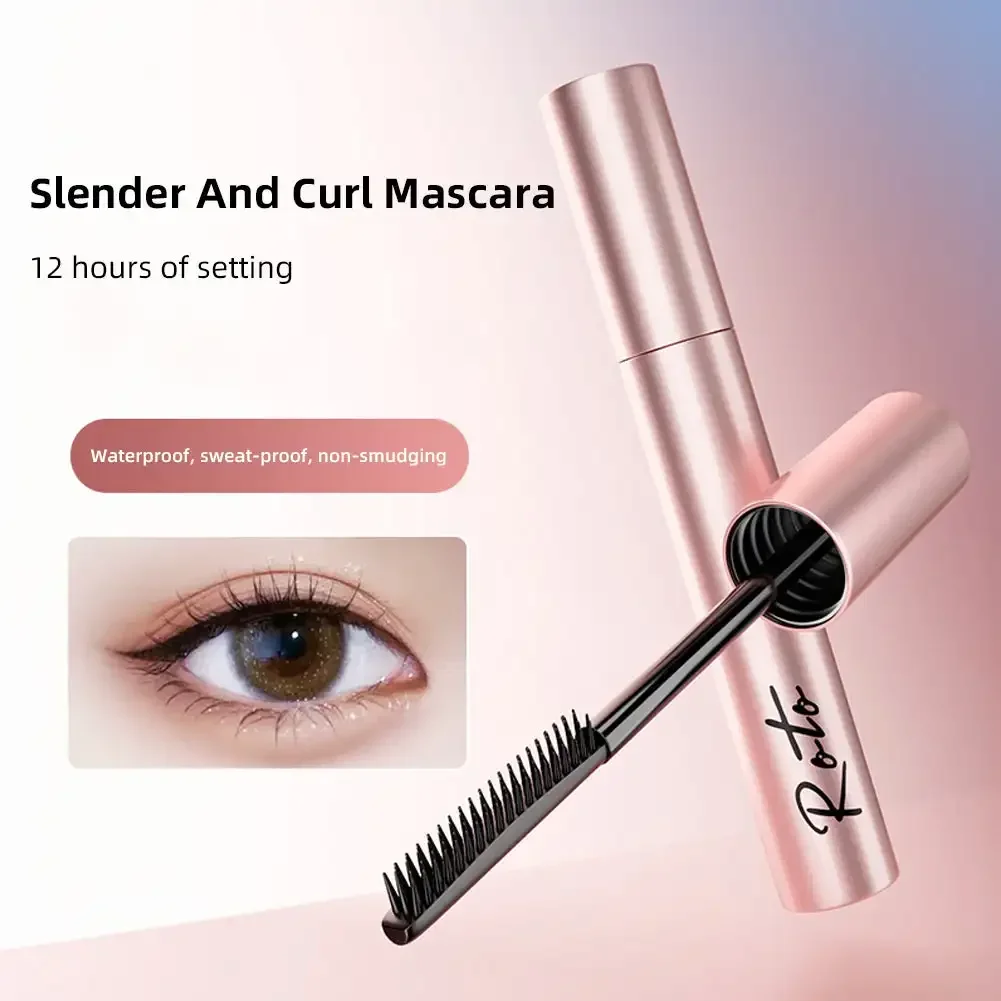 Black Brown Mascara Waterproof Silk Fiber Matte Mascara Fast Dry Curling Mascara Cosmetic Thick Long Eye Mascara Make Up