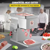 Vevor Commercial Meat Cutter Machine 1100 Lb/H 3Mm Stainless Steel With Pulley 600W Electric Food Cutting Slicer For Kitchen 2