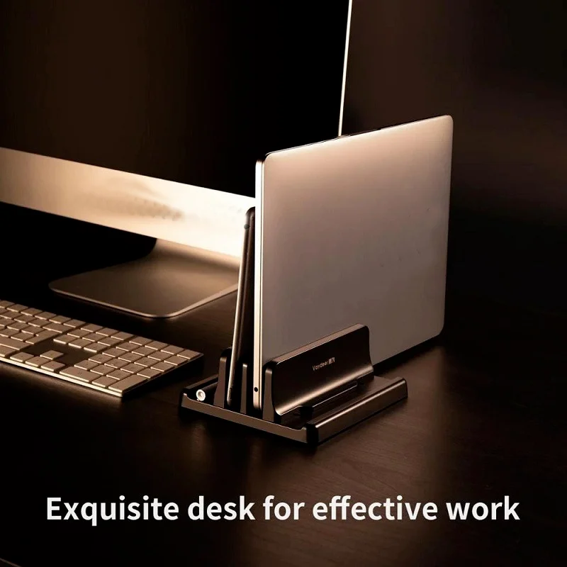 Suporte Vertical Ajustável para Laptop Suporte para Macbook Air m1 Mac Book Pro Lenovo Huawei hp Dell Ipad Base de Notebook Suporte para Tablet - Imagem 3