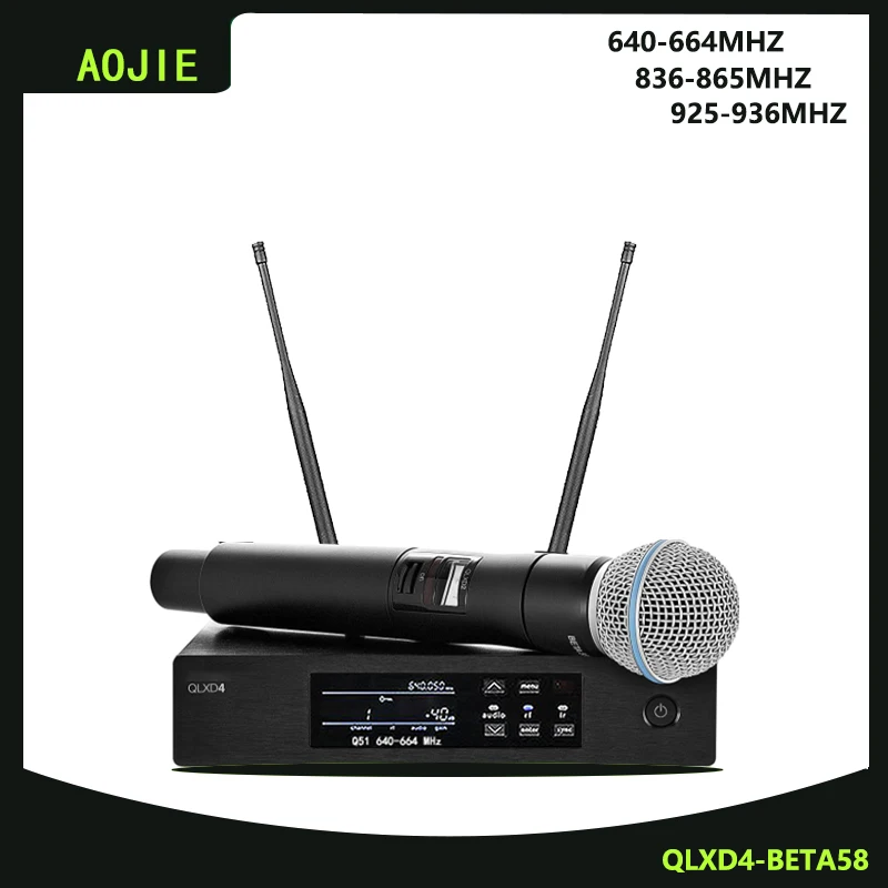 Aojie qlxd4 highquality true diversity UHF professional wireless