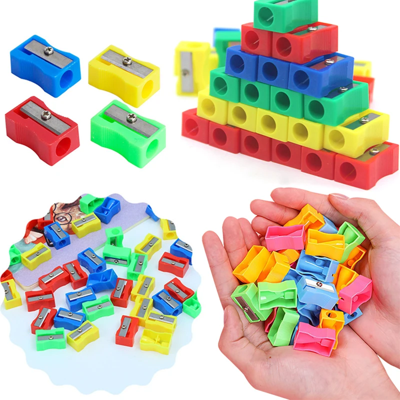 متنوعة الألوان 10 قطعة/الحزمة مبراة بلاستيكية عشوائية مختلطة دليل براية أقلام المدرسة والمكتب القرطاسية طالب صالح ZYF