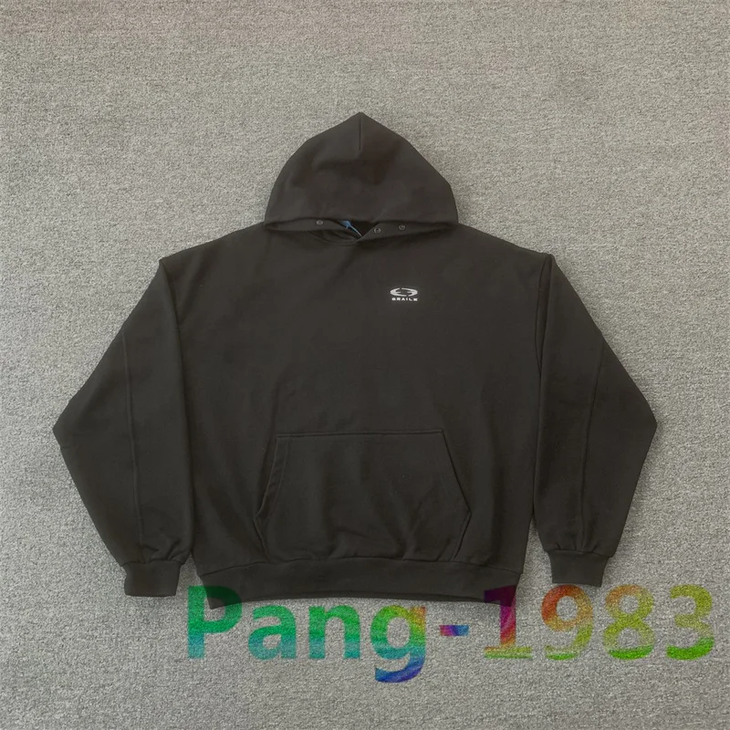 

Autumn Winter GRAILZ Beautiful Embroidery Slogan Breasted Hoodie Men Women 1:1 High-quality Cotton Terry Big Sweatshirt