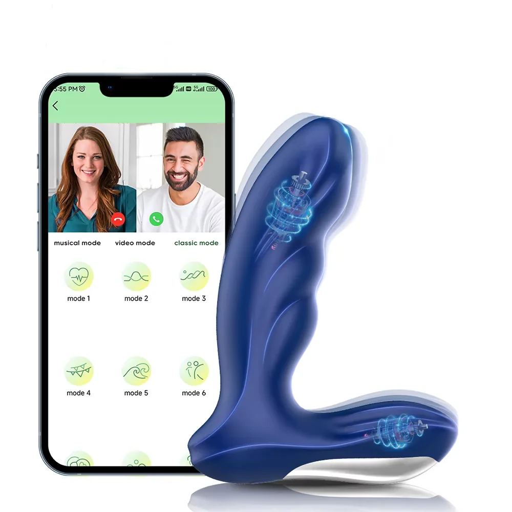 Male Anal Prostate Massager Vibrator APP Control Dildo Butt Plug Vagina Clitoris Stimulator Masturbator Sex Toys for Adults Men