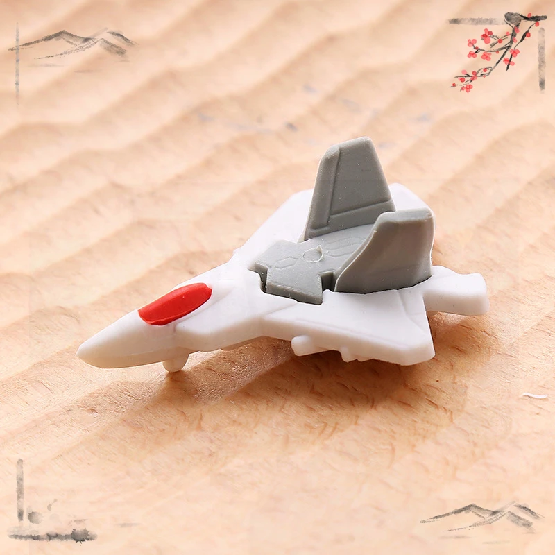 Pencil Eraser 4 Pcs Aircraft Eraser Cartoon Student Learning Supplies Small Gifts School Stationery Office Supplies