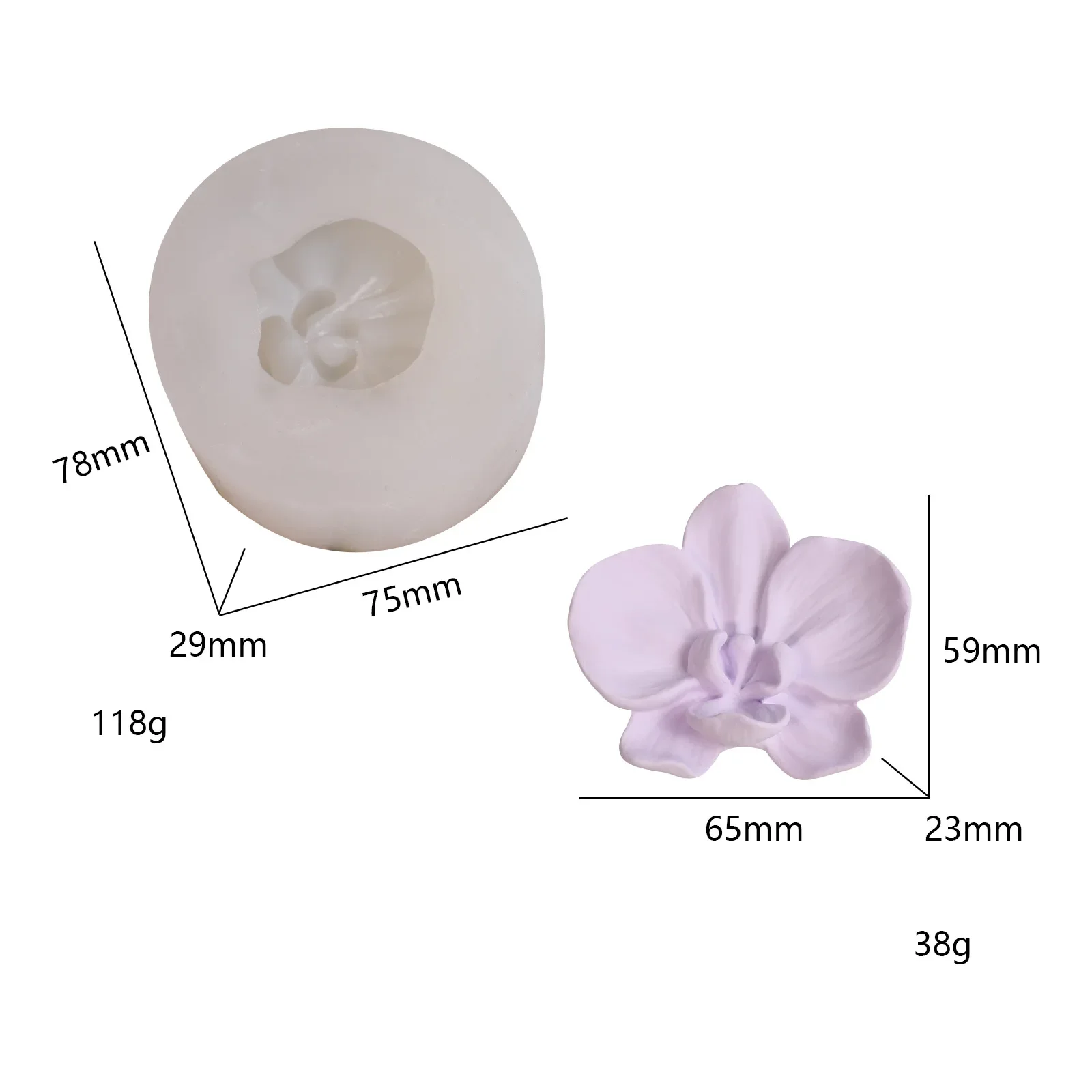 Butterfly Orchid Silicone Mold DIY Handmade Flower Soap Mold