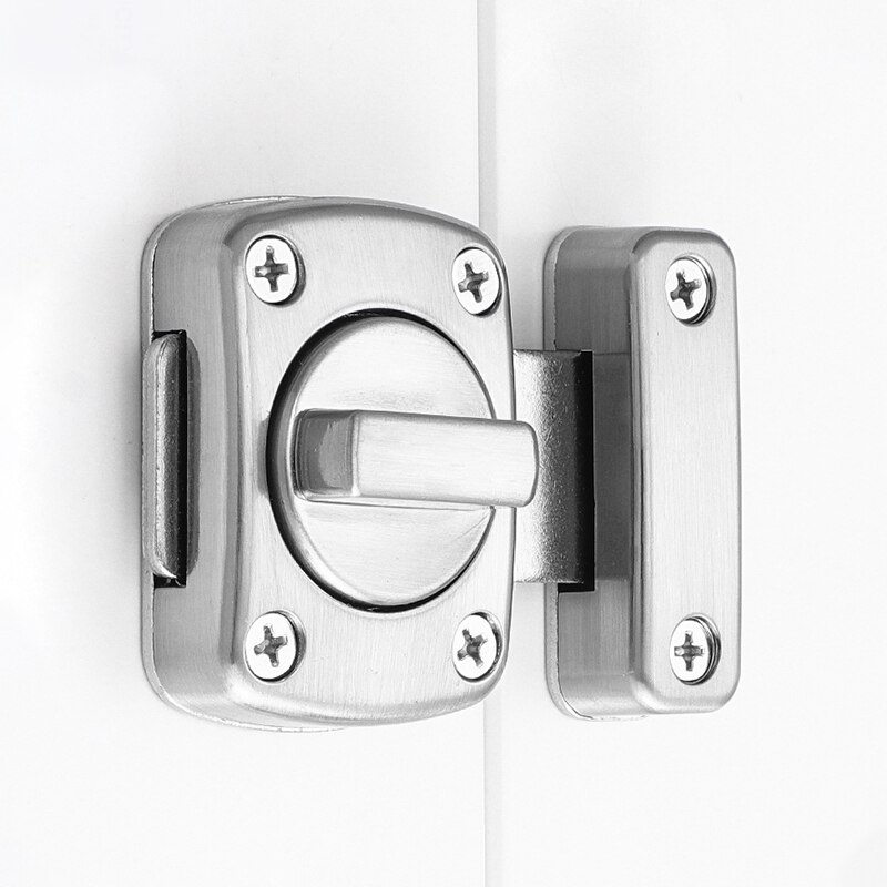  1pc Home Security Latch Rotate Bolt Latch Gate Latches Door Slide Lock Twist Rotating Barrel Lock For Bathroom Toilet Door Lock 