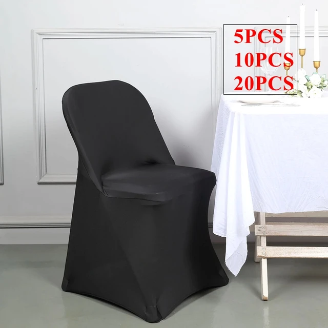 Black Color Folding Chair Cover Lycra Spandex Chair Covers Event Party  Wedding Decoration - AliExpress