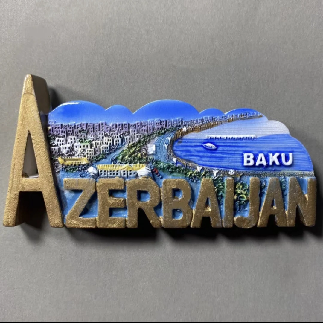 Asia Azerbaijan Baku Tourist Souvenir Magnetic Sticker Fridge Magnetic Refrigerator Decoration Articles Handicraft Gifts