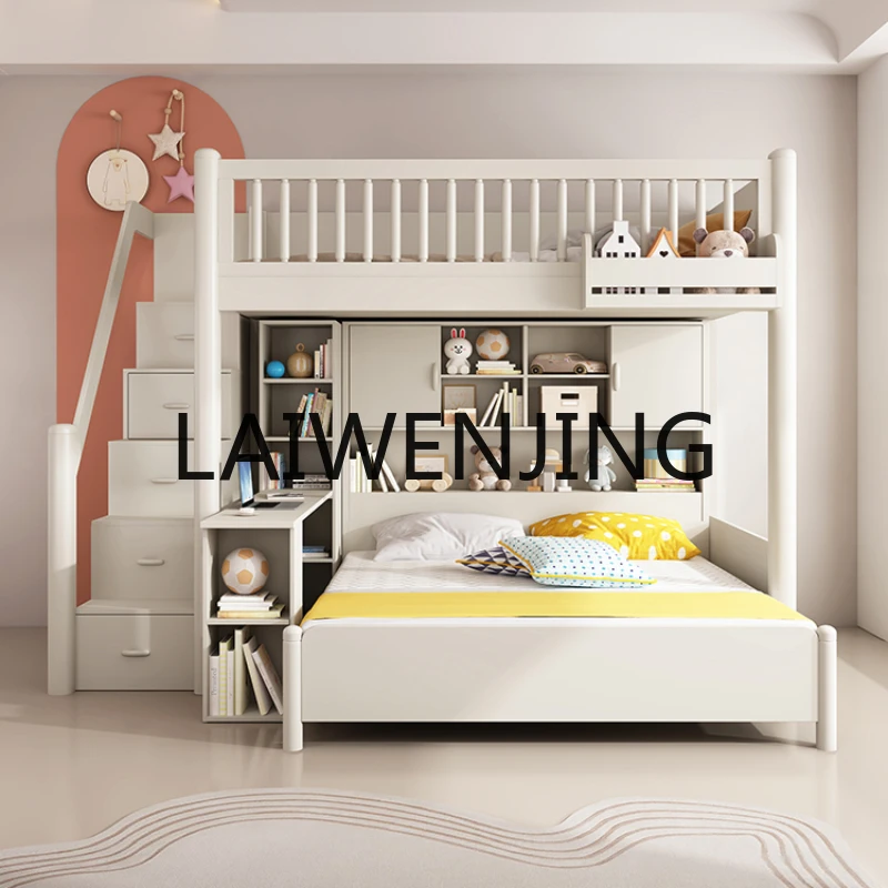 

RWJ Dislocation Type Bed Desk Wardrobe Integrated Combination Elevated Bed Multifunctional