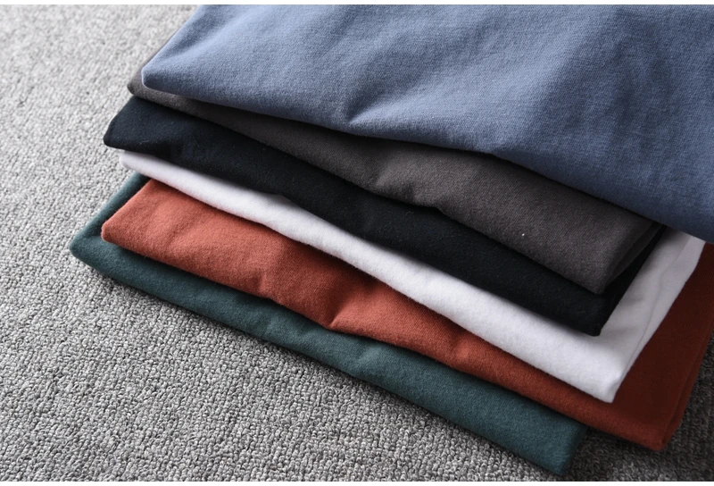 Summer New American Retro Short-sleeved O-neck Solid Color T-shirt Men's Fashion Simple 100% Cotton Washed Casual Sport Tops
