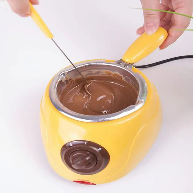 EU plug Chocolate Melting Machine Electric Heating Candy Cheese Pot Baking DIY Cookies Fondue Pot Handmade Soap Melting Furnace