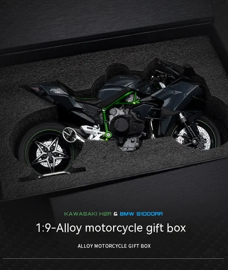 1:9 Ninja H2R Motorcycle Model Side View
