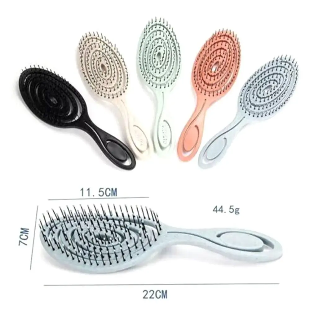 Description Picture 2 of itemNew Elastic Massage Comb Tangled Hair Comb Detangling Hair Brush Hollow Out Wet Curly Hair Brush Barber Comb Salon Styling Tools