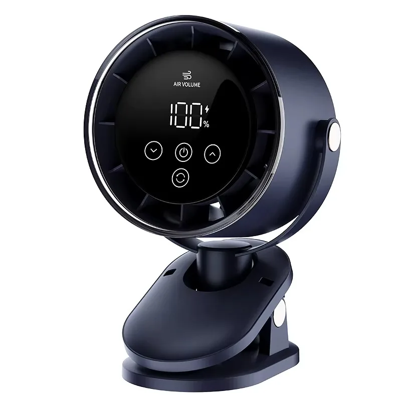 Ventilateur de table portable USB rechargeable, ventilateur de plafond à pince pour l'été, 4000 mAh, 100 vitesses, pour bureau, extérieur, chambre, ventilateur de bureau électrique 6