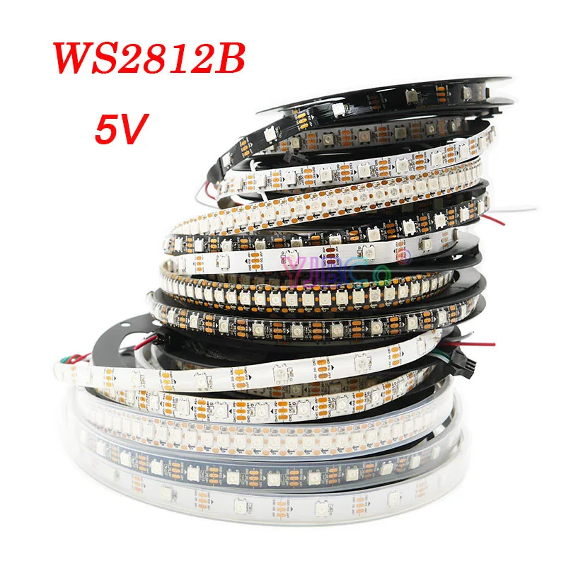 

1m~5m 5V DC WS2812B LED Strip Individually addressable 30/60/74/96/144 pixels/m WS2812 Flexible 5050 RGB Light Tape IP30/65/67