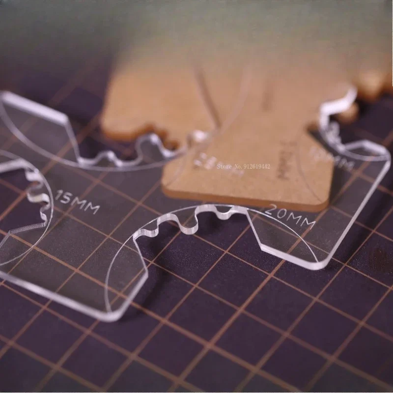 Acrylic Material Leather Goods Zipper Bending Place Fold Angle Tool DIY Leather Purse /card Bag Round Corner Zipper Bending Tool