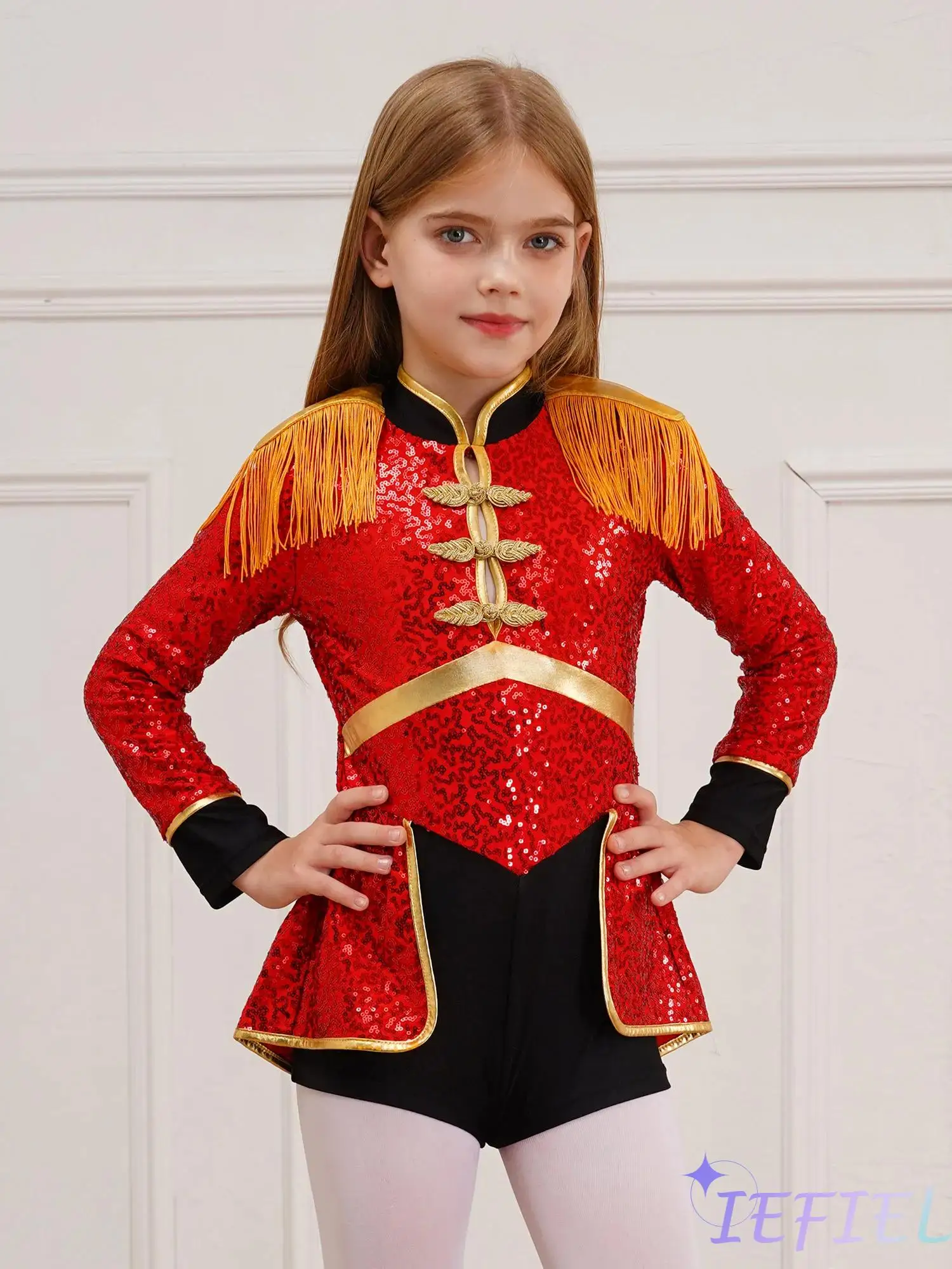 Cosplay Costume Girls Carnival Dress-up Theme Party Sequins Tuxedo Tailcoat Bodysuit