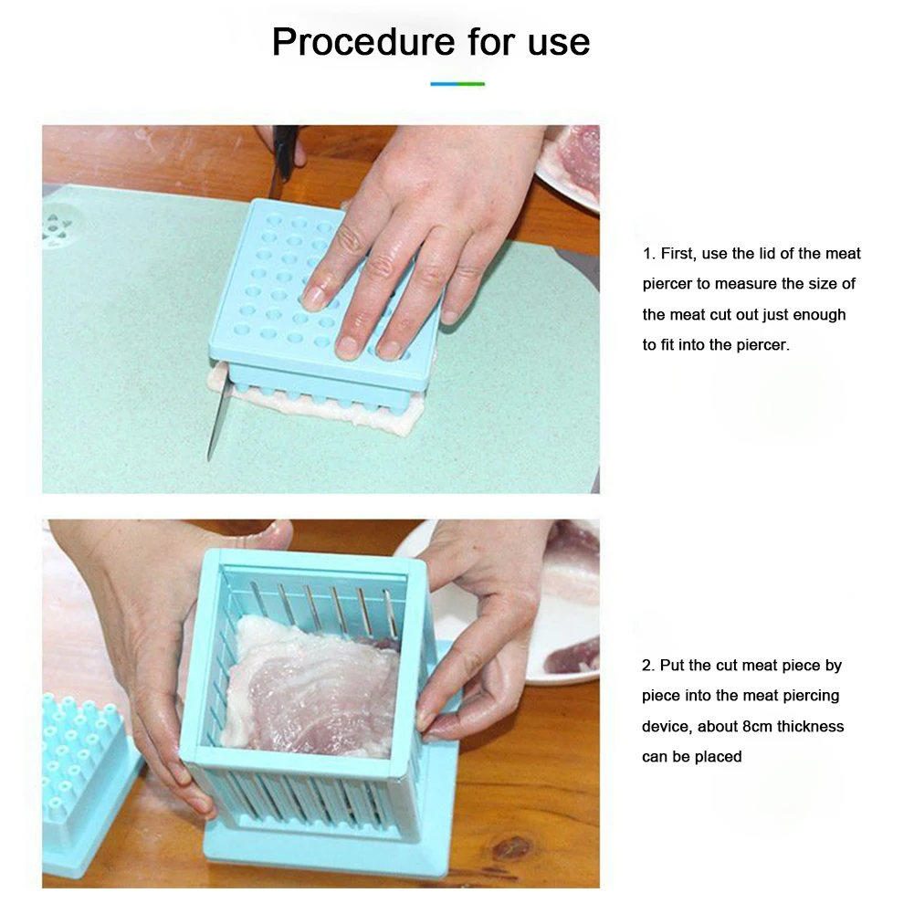 49 Holes BBQ Meat Skewer Tool Box Kebab Maker Barbecue Fast Maker Meat Cutter Roast Kitchen Accessories Kebab Tool