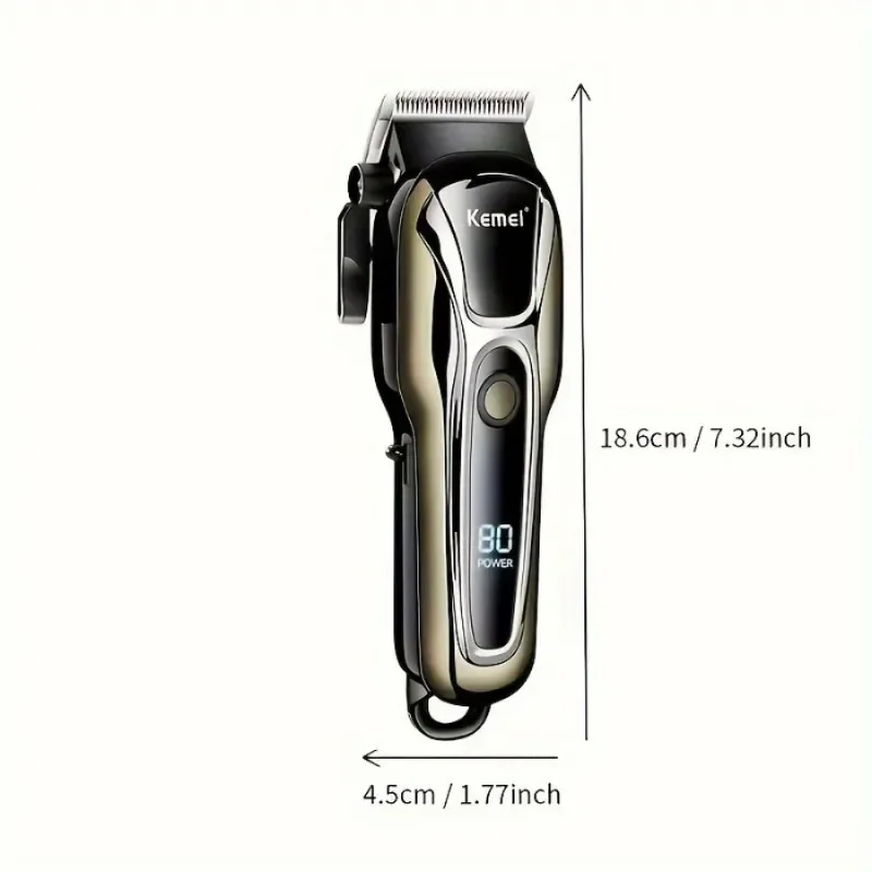 Kemei KM-PG1990A - Sleek Cordless Hair Clipper - Precision Electric Hair Trimmer for Men with Professional Barber Results 4