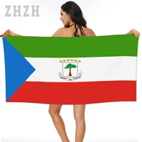 More Design Equatorial Guinea Flag Emblem Bath Towel Quick dry Microfiber Absorbing Soft Water Breathable Beach Swimming 1