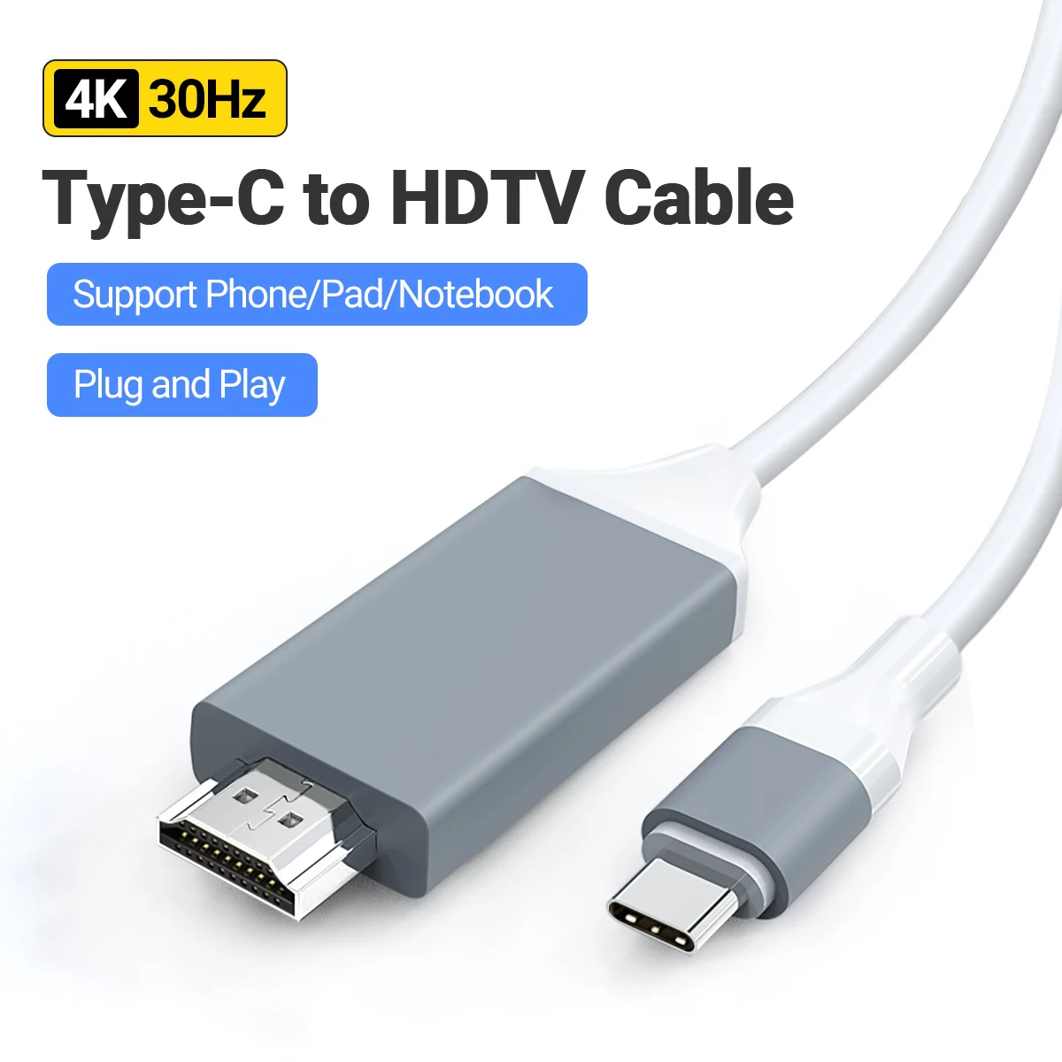 Gopala USB-C to HDMI Cable 6.6Ft [4K@30Hz] High-Speed USB Type C to HDMI 1.4 (Thunderbolt 3/4 Compatible) iPhone 16 15 Serie