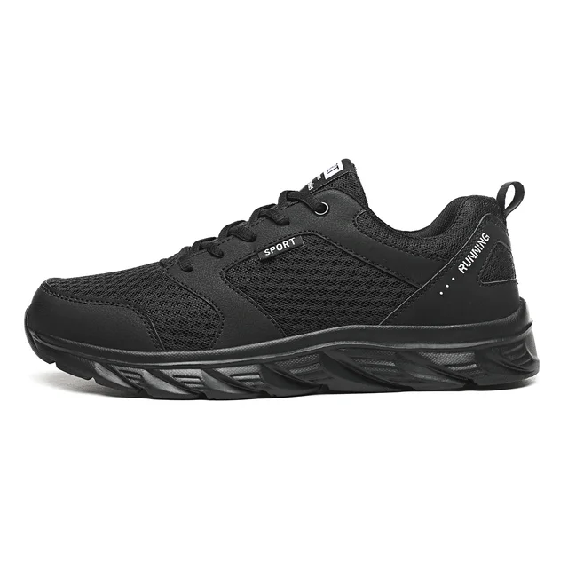 Abhoth New Light Mesh Men Shoes Comfortable Casual Men's Sneaker Breathable Non-slip Wear-resistant Outdoor Walking Shoes 9072 Black