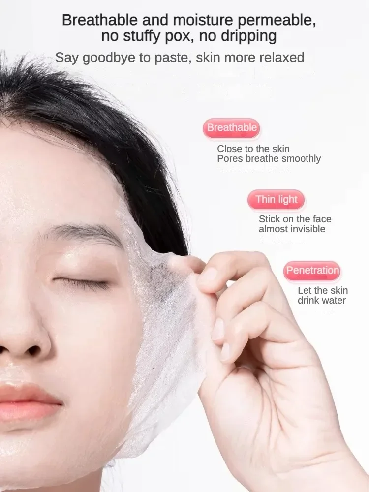 20/30/50/100 Pure cotton compressed mask paper Moisturizing DIY facial mask paper Beauty salon spa Individual package disposable facial masks