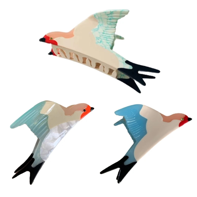 Traceless-Swallow-Hair-Claw-Large-Spring-Clip-Women-Hair-Styling ...