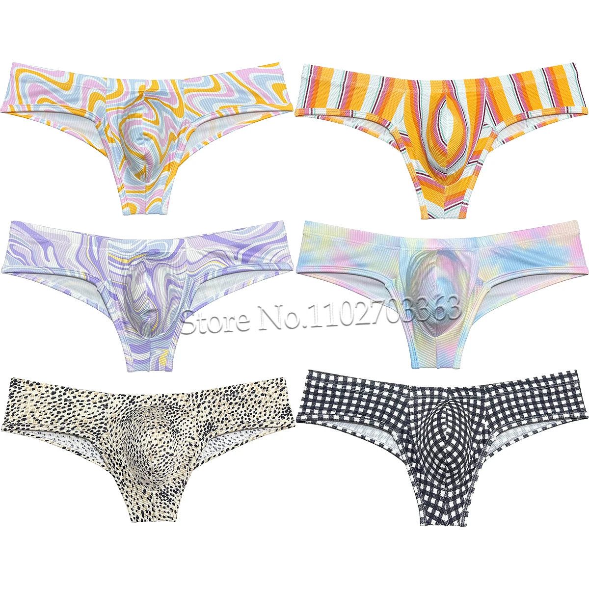 Sexy Bokserki Men's Bubble Knitted Fabric Underwear Panties Enhance Bulge Pouch Bikini Boxer Briefs Sensuous Confident