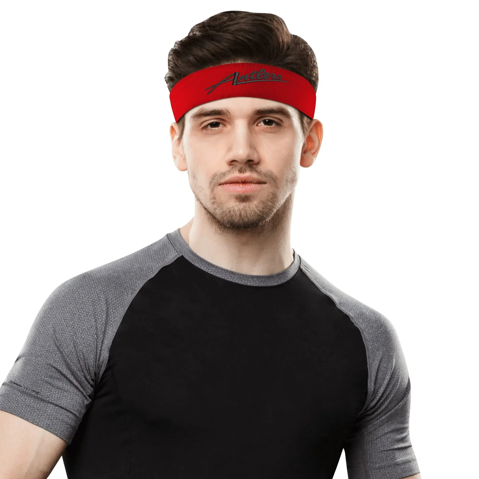 アントラーズ Kashima Football Embroidered Sports Headband Mens Womens Sweat-absorbing DIY Custom Running Sweat-proof breathable